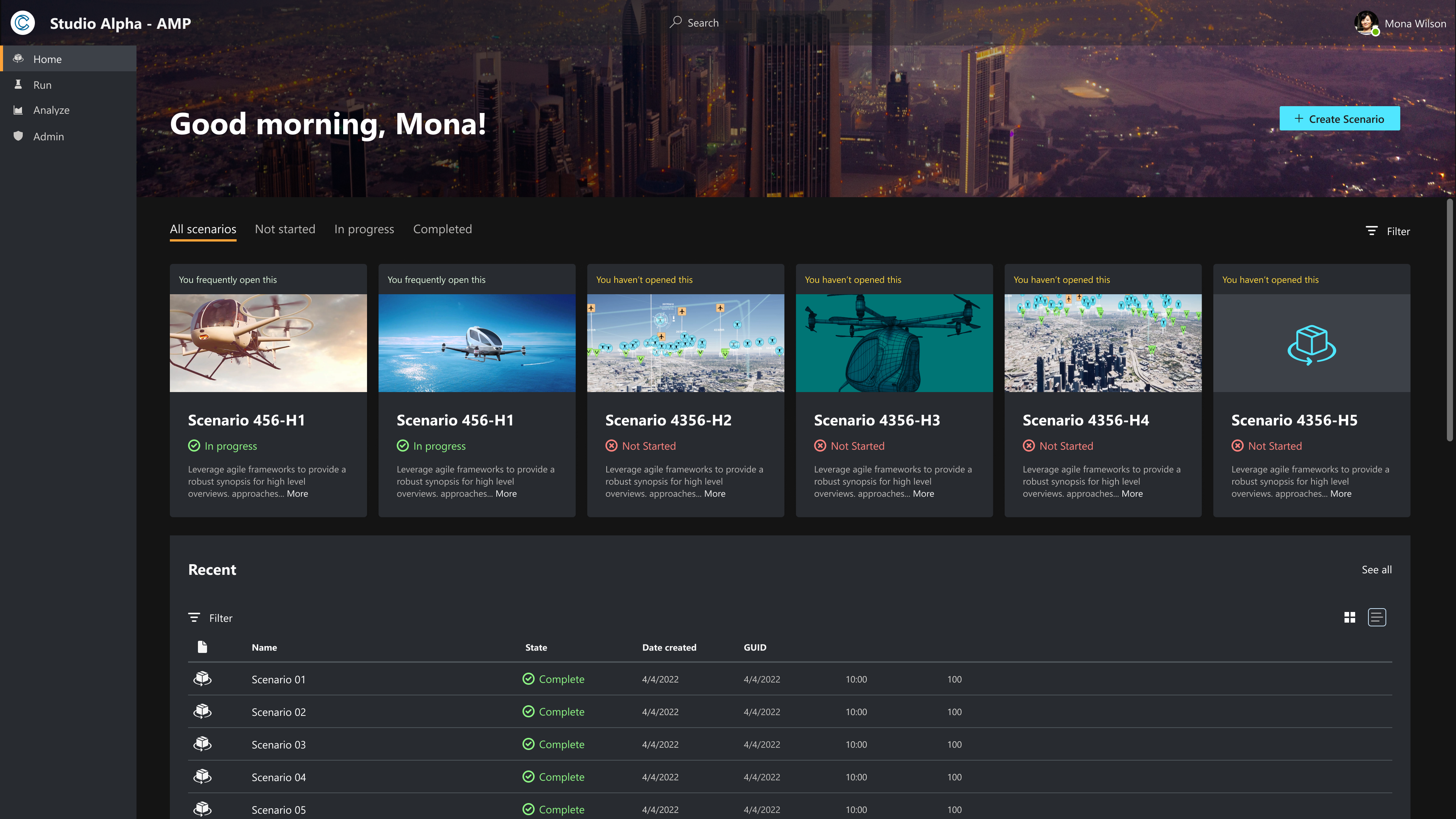 3D Landing screen